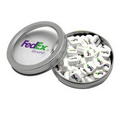 Silver Short Round Tin with Printed Mints